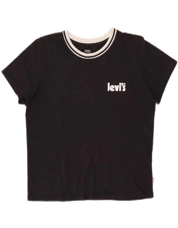 LEVI'S Γυναικείο T-Shirt Top UK 6 XS Μαύρο