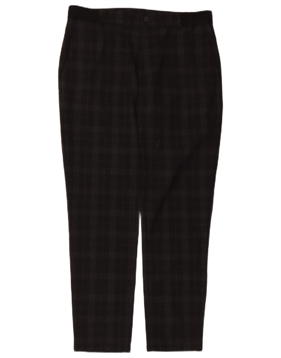 Zara Ανδρικό κωνικό παντελόνι Chino Medium W31 L28 Black Check