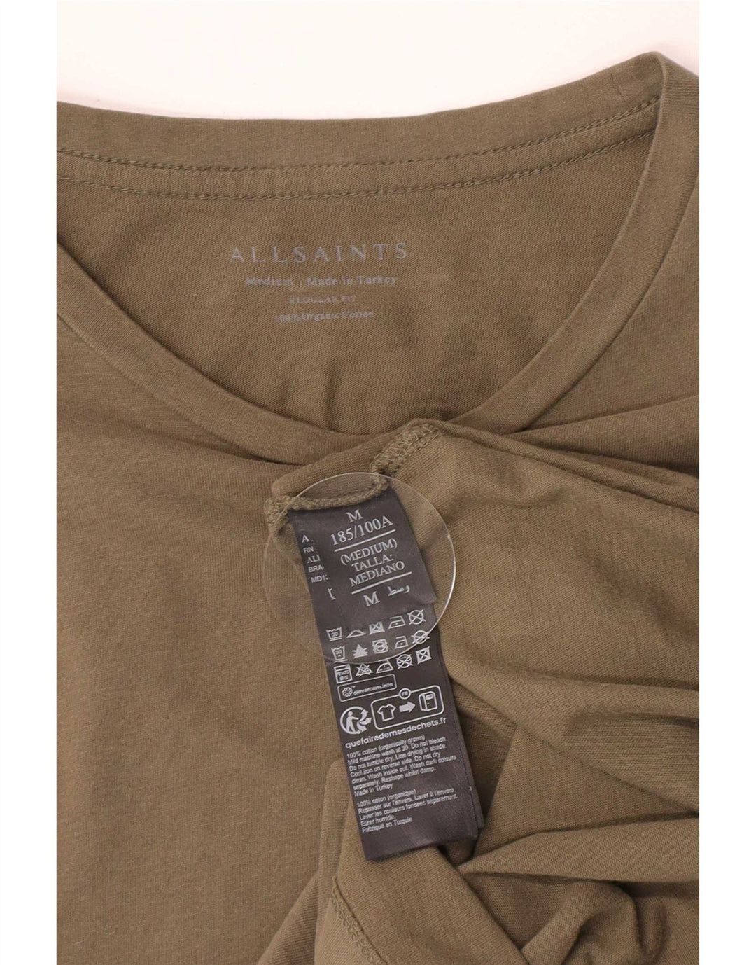 All Saints Ανδρικό T-Shirt με κανονική εφαρμογή Τοπ μεσαίο πράσινο βαμβακερό