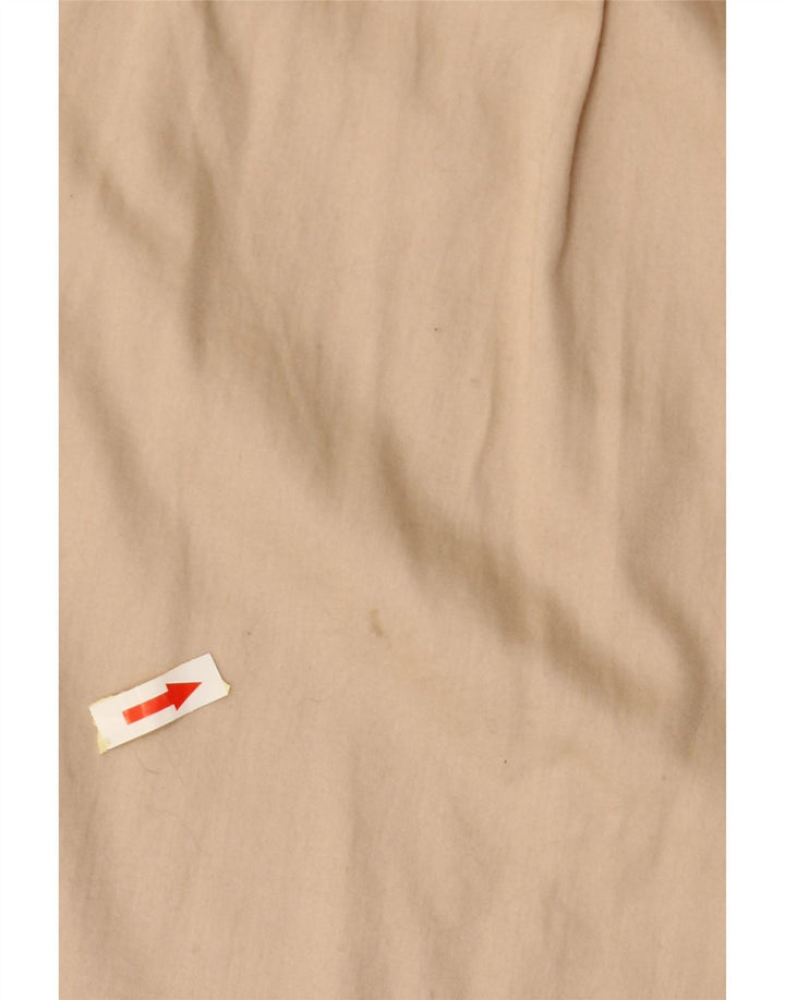 ZARA Γυναικείο πουκάμισο Longline Μπλούζα UK 16 Large Beige Βαμβακερό
