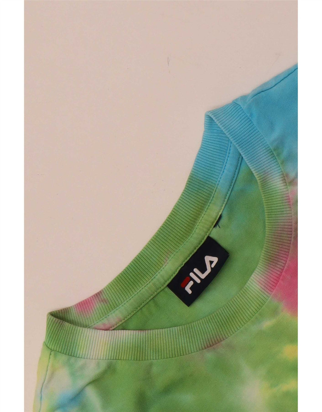Fila Γυναικείο T-Shirt Top UK 12 μεσαία πολύχρωμη βαφή γραβάτας