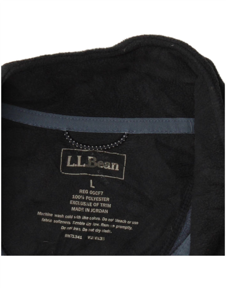 L.L.Bean Ανδρικό Fleece Jacket UK 40 Large Navy Blue Polyester