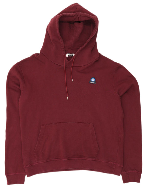 Ben Sherman Ανδρικό Hoodie Jumper XL Βαμβακερό μπορντό