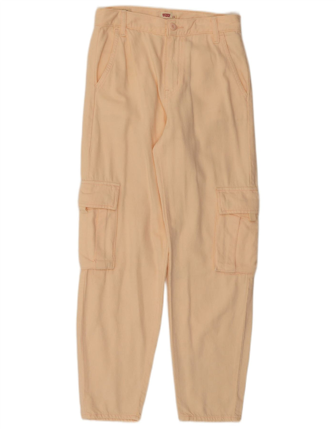 LEVI'S Γυναικείο ψηλόμεσο κωνικό παντελόνι Cargo W24 L28 Ροζ βαμβακερό