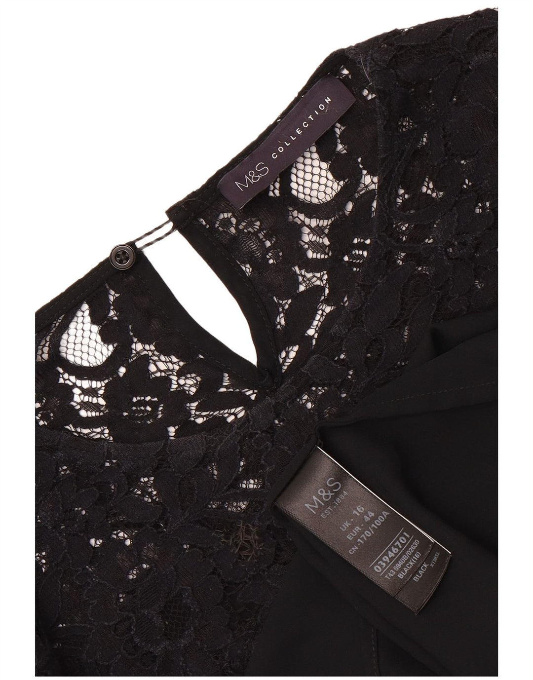 Marks & Spencer Γυναικεία μακρυμάνικη μπλούζα oversized τοπ UK 16 Large Black