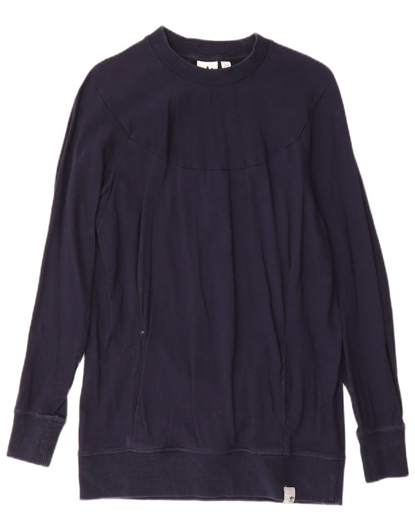 Adidas Γυναικεία Φούτερ Jumper UK 8 Small Navy Blue Cotton