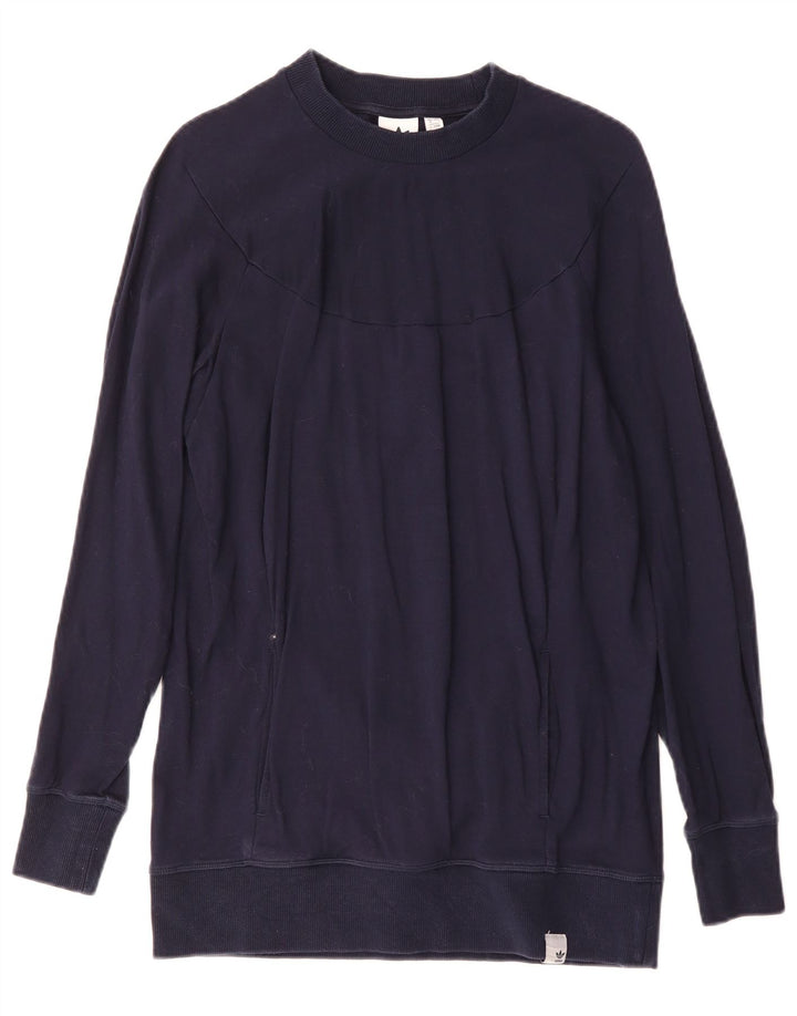 Adidas Γυναικεία Φούτερ Jumper UK 8 Small Navy Blue Cotton