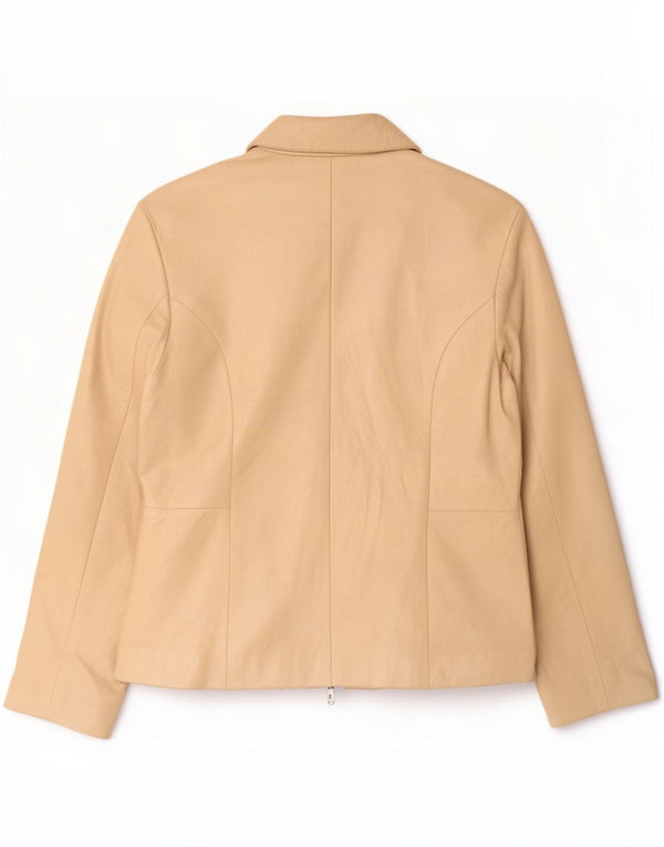 Vintage Γυναικείο Δερμάτινο Μπουφάν IT 46 Large Beige