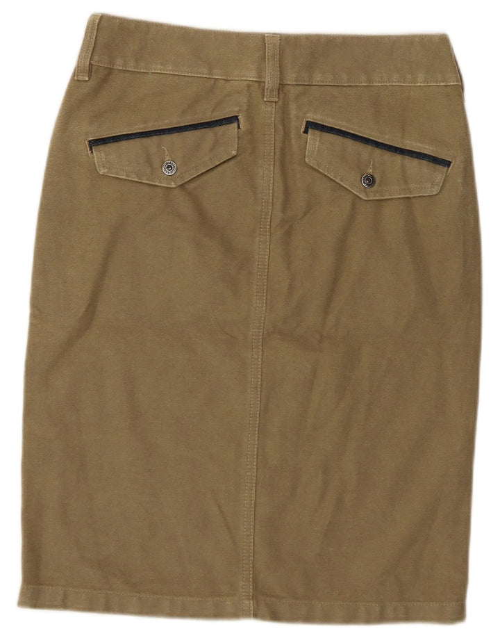 Diesel Γυναικεία Pencil Φούστα W26 Μικρή Χακί Βαμβακερή