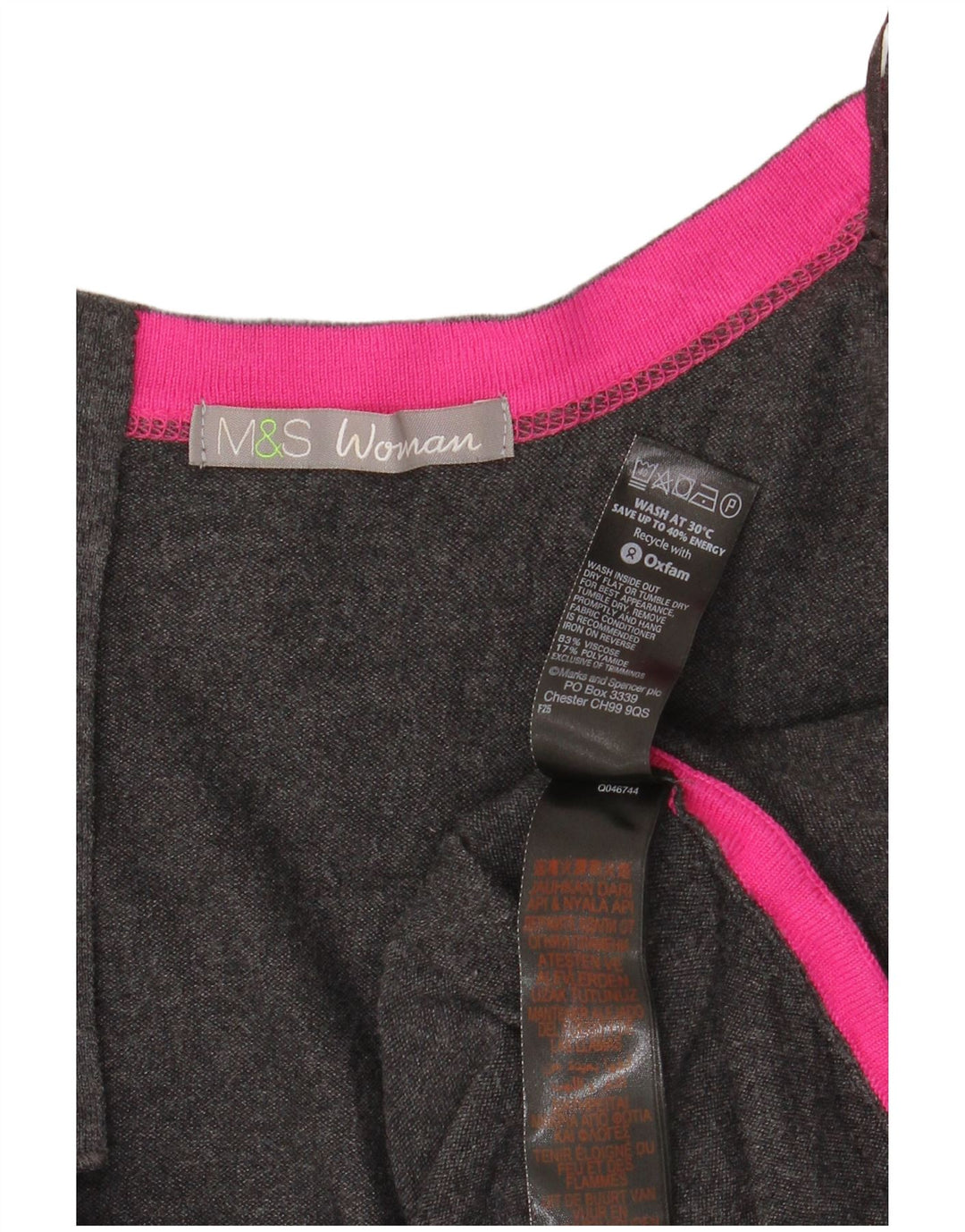 Marks & Spencer Γυναικείο πουλόβερ υπερμεγέθους Boat Neck Jumper UK 20 2XL Grey