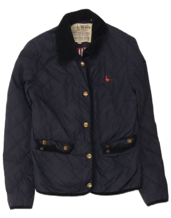 Jack Wills Γυναικείο καπιτονέ μπουφάν UK 10 Small Navy Blue Nylon