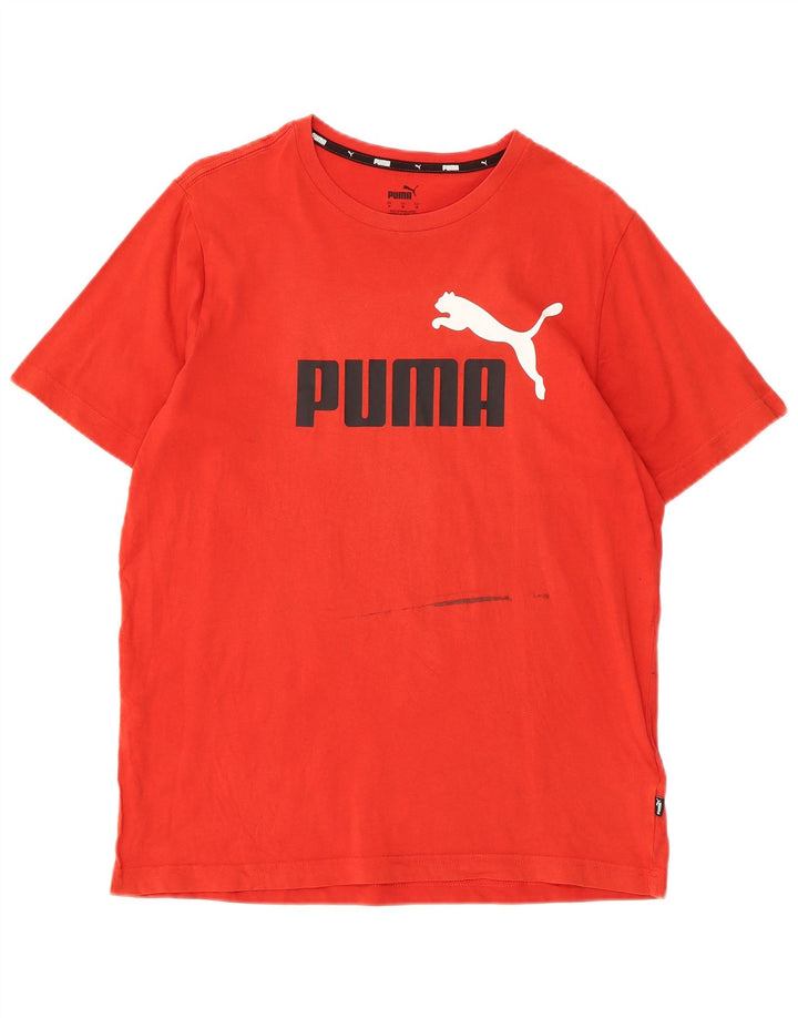 Ανδρικό γραφικό T-Shirt PUMA Top Μεσαίο κόκκινο βαμβακερό