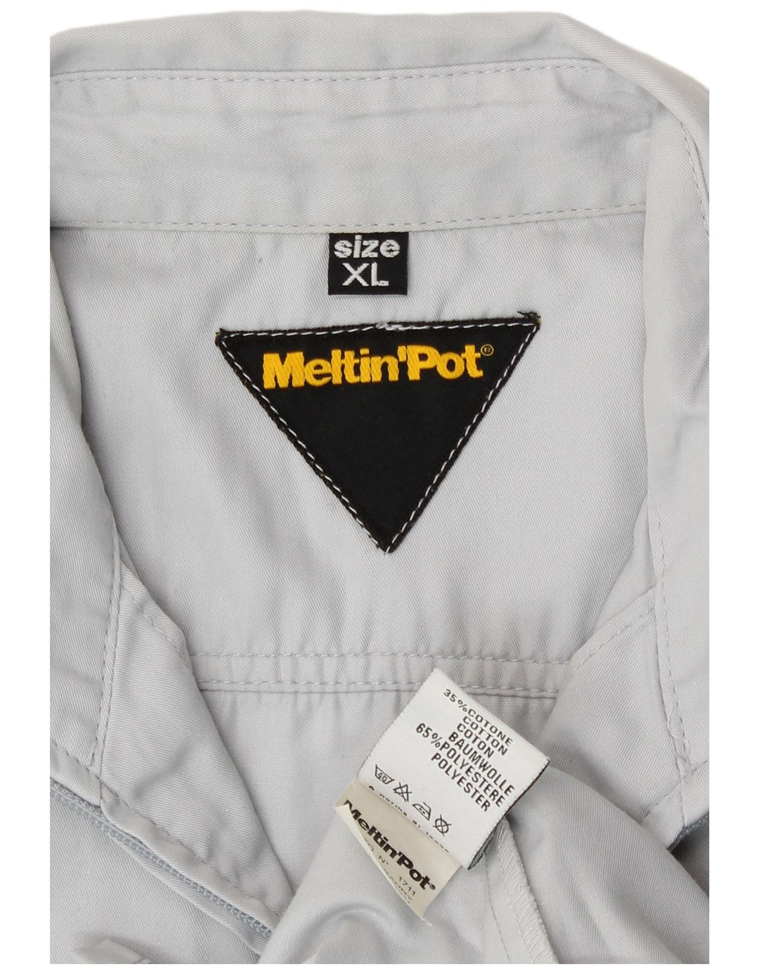 Ανδρικό κοντομάνικο πουκάμισο Meltin' Pot XL Grey Polyester
