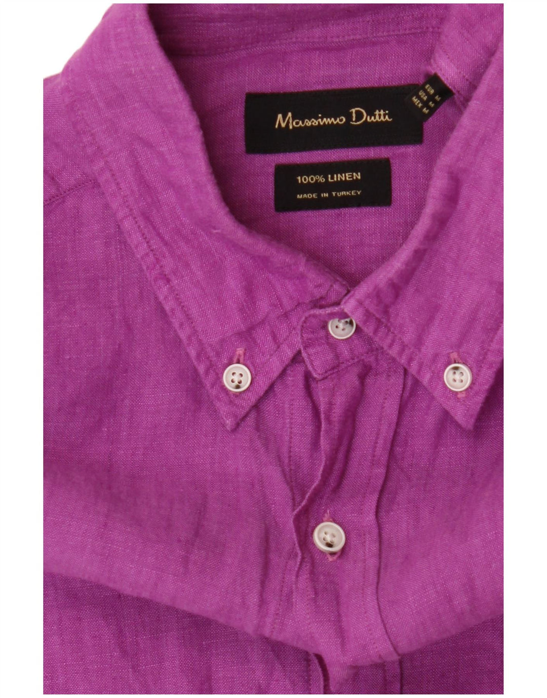 Ανδρικό πουκάμισο Massimo Dutti Μεσαίο Μωβ Λινό