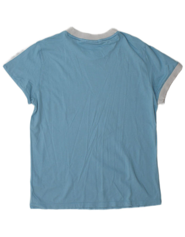 Adidas Γυναικείο T-Shirt Top UK 10 Small Blue Cotton Sports