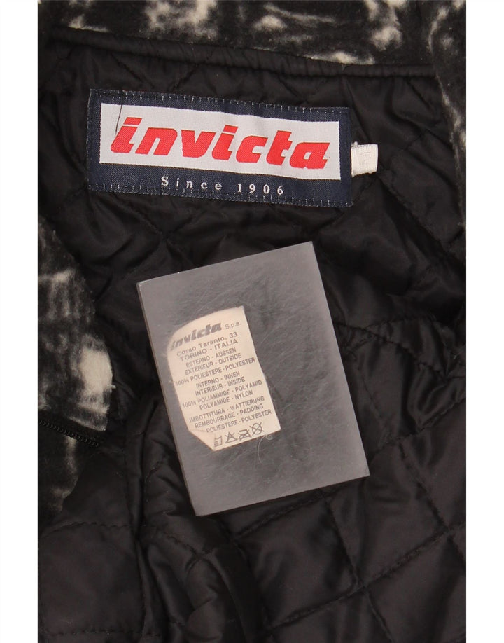 Invicta Ανδρικό Fleece Jacket UK 38 Medium Black Geometric Polyester
