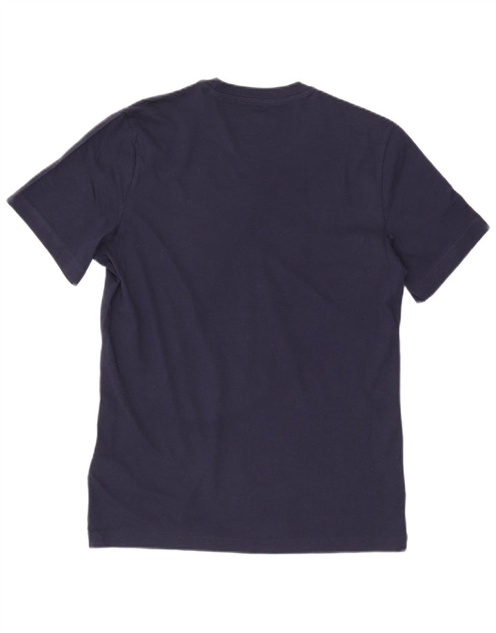 Ανδρικό γραφικό T-Shirt Reebok Top από μεσαίο μπλε ναυτικό βαμβακερό