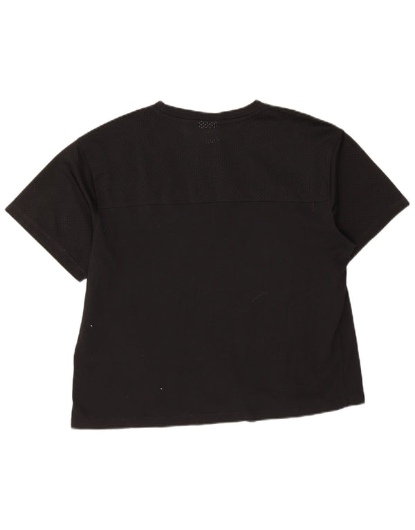 Champion Womens Graphic T-Shirt Top UK 16 Large Black