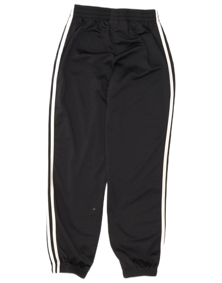 ADIDAS Boys Tracksuit Trousers Joggers 11-12 Years Black Polyester