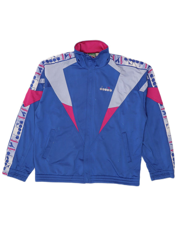 Ανδρική αθλητική φόρμα γραφικών Diadora Top Jacket UK 40 Medium Blue Colourblock