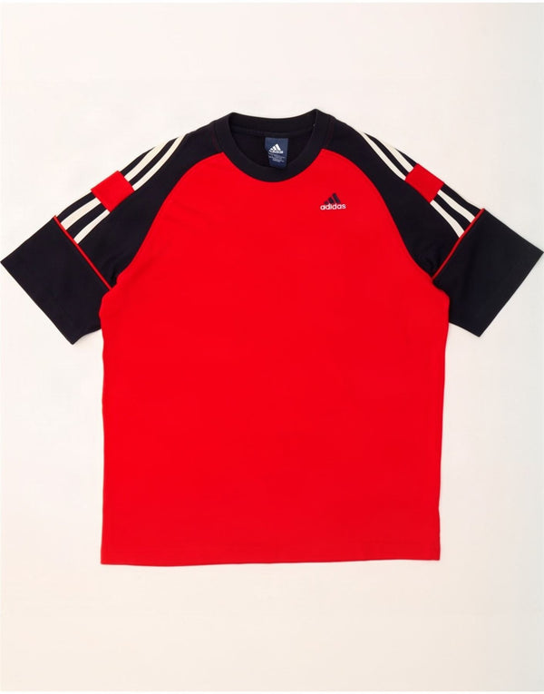 Ανδρικό T-Shirt Adidas Top UK 40/42 μεσαίο κόκκινο βαμβακερό