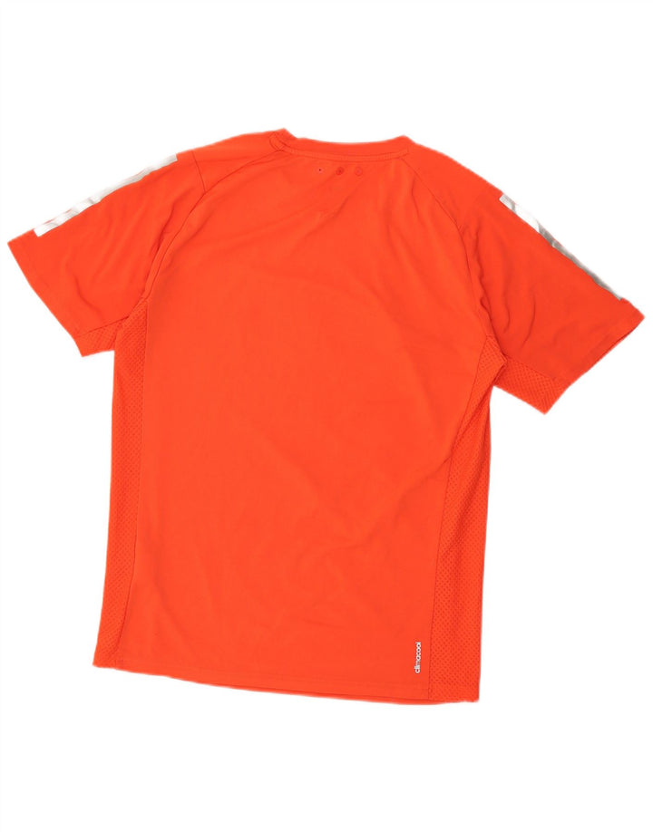 Ανδρικό γραφικό μπλουζάκι Adidas Climacool Top Small πορτοκαλί πολυεστέρας