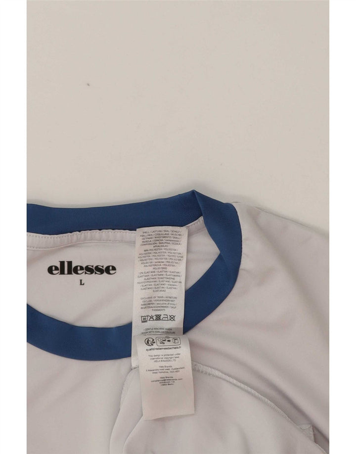 Ανδρικό T-Shirt Ellesse μεγάλο λευκό πολυεστέρα
