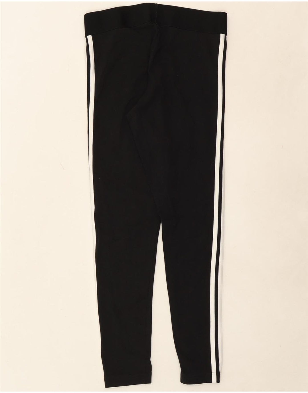 ADIDAS Womens Leggings UK 12/14 Medium  Black Cotton Vintage Adidas and Second-Hand Adidas from Messina Hembry 