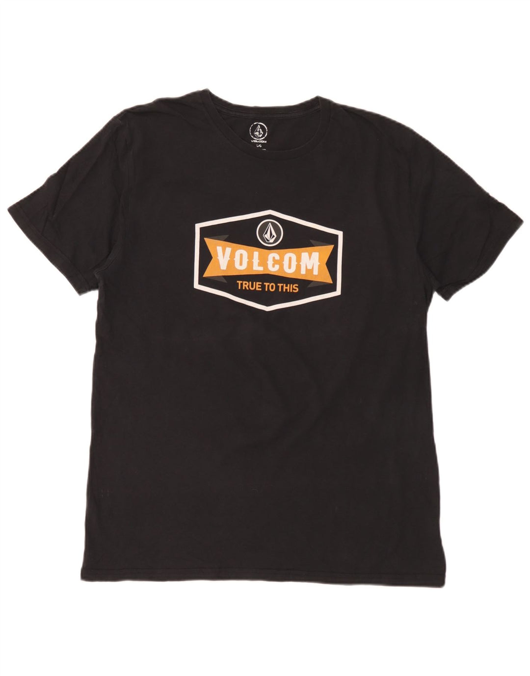 Ανδρικό γραφικό T-Shirt Volcom Top μεγάλο μαύρο βαμβακερό