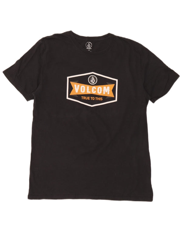 Volcom Mens Graphic T-Shirt Top Large Black Cotton