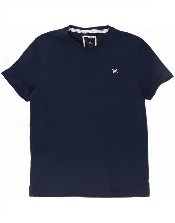 Ανδρικό T-Shirt Crew Clothing Top Small Navy Blue από βαμβάκι