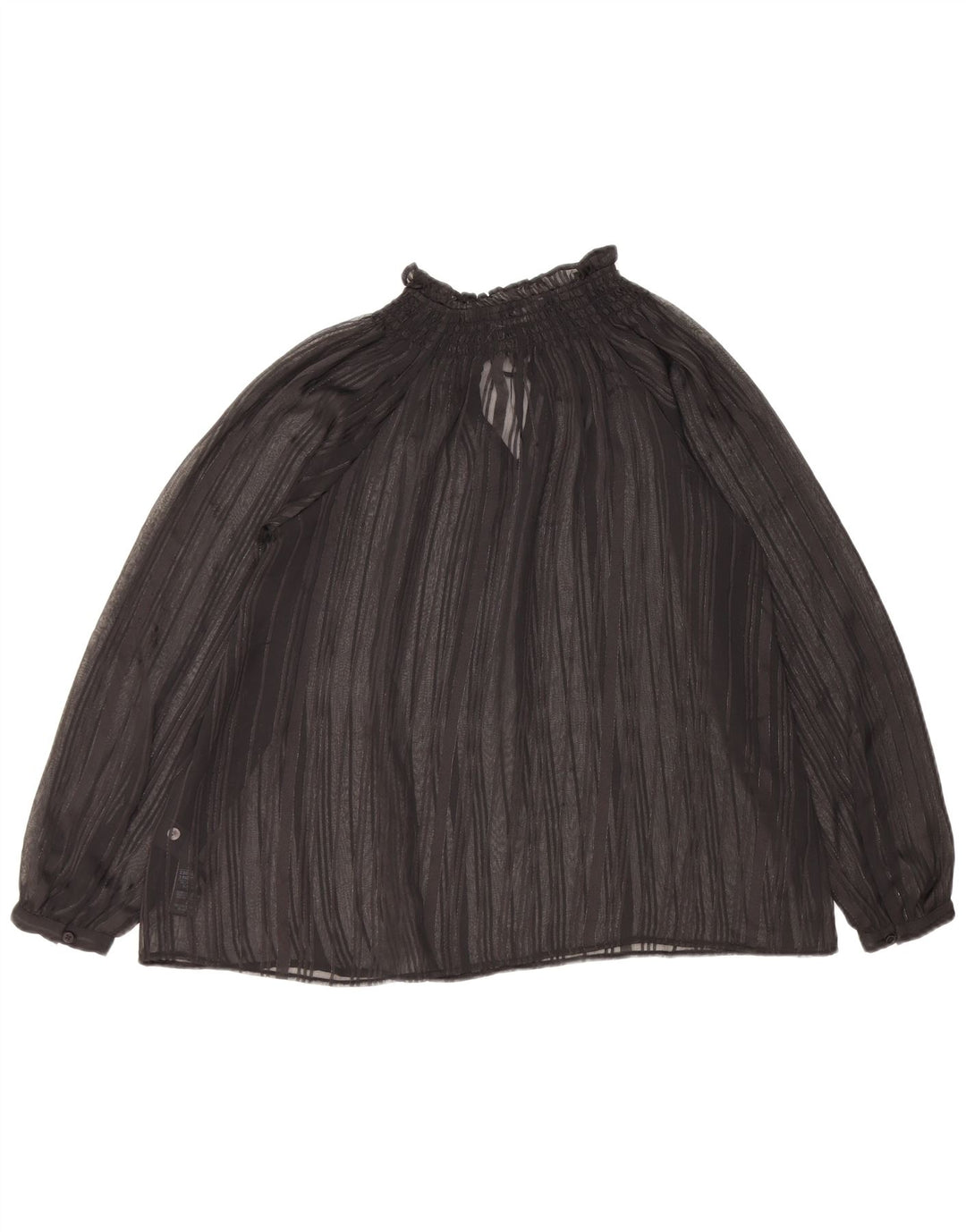 Marks & Spencer Γυναικεία υπερμεγέθη μακρυμάνικα See Through Top UK 6 XS Black