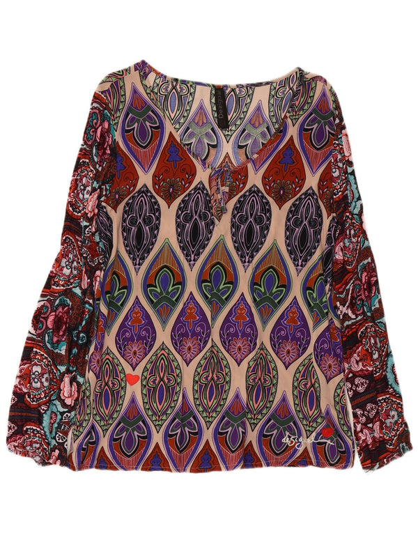 DESIGUAL Γυναικεία μακρυμάνικη μπλούζα τοπ UK 18 XL Πολύχρωμο Paisley