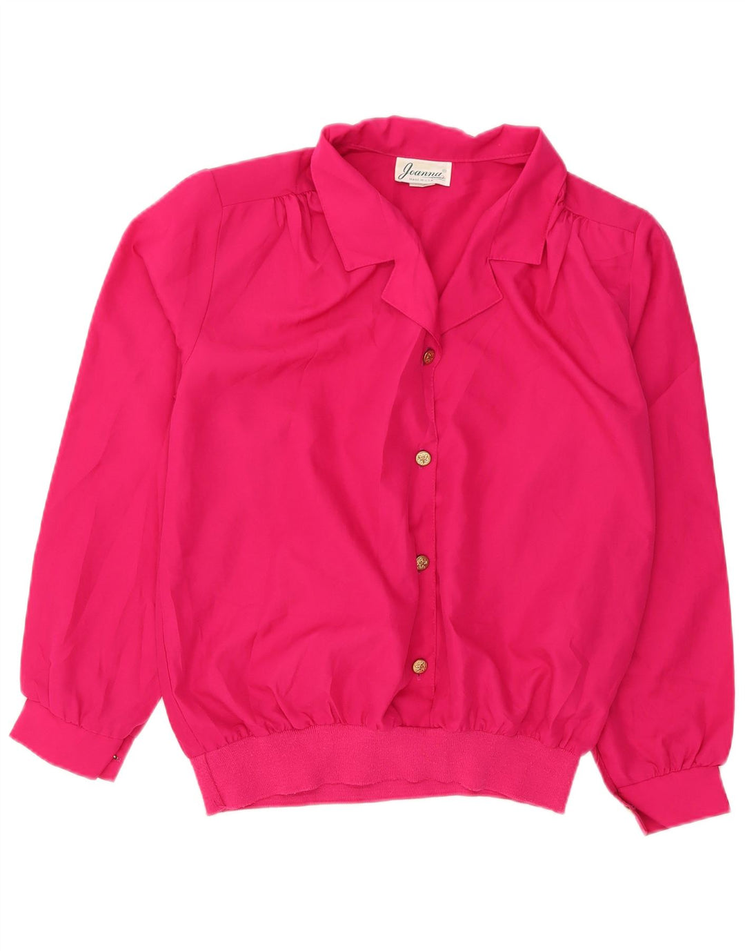 Vintage Γυναικεία Μακρυμάνικη Μπλούζα Oversized Μπλούζα US 14 XL Ροζ Πολυεστέρας