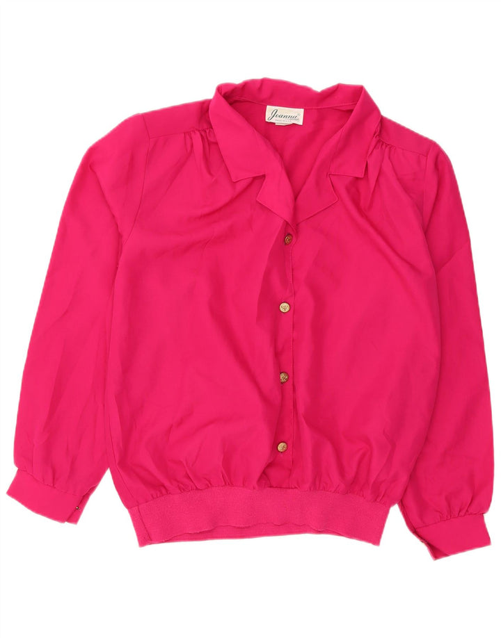 Vintage Γυναικεία Μακρυμάνικη Μπλούζα Oversized Μπλούζα US 14 XL Ροζ Πολυεστέρας