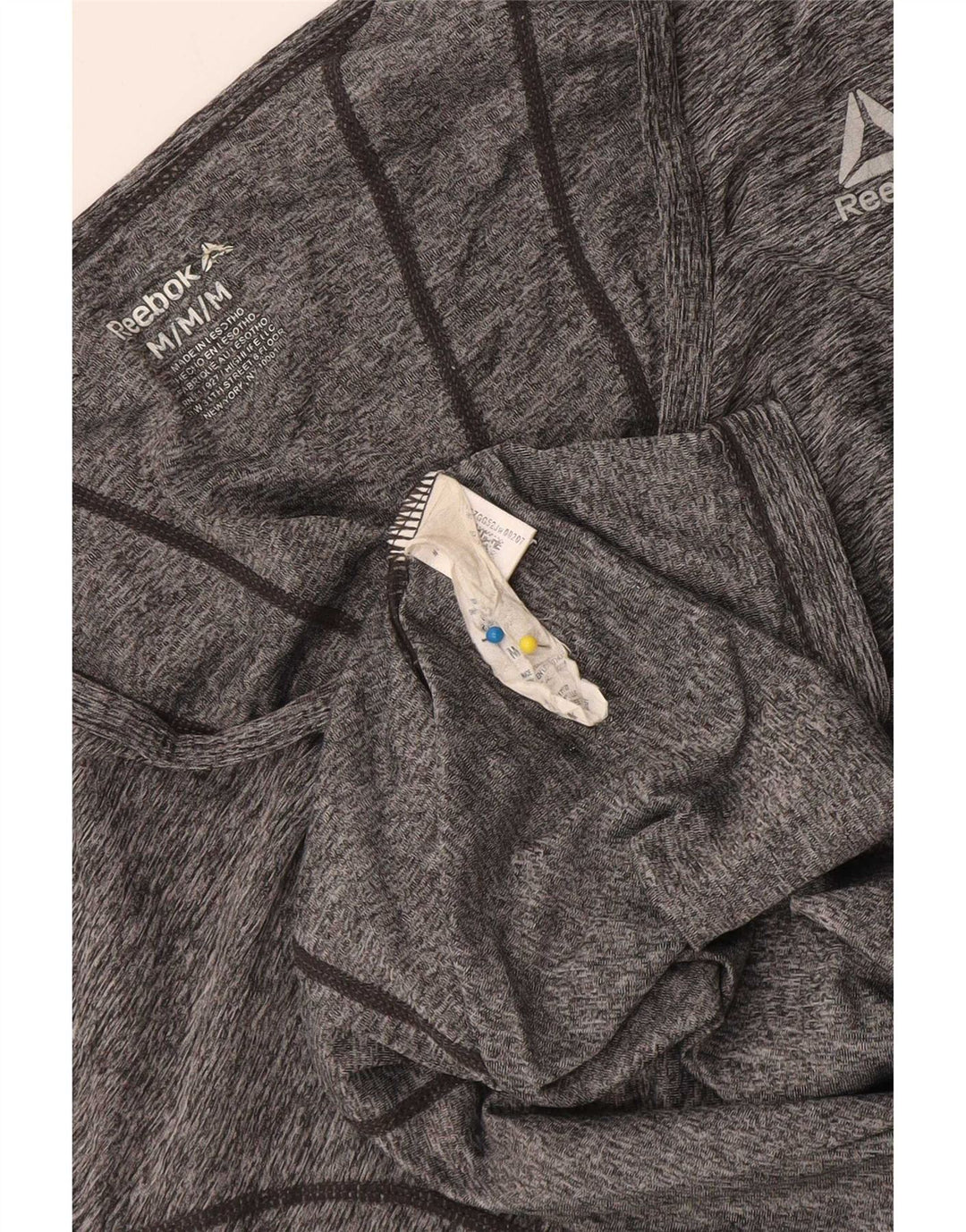 Γυναικείο T-Shirt Reebok Top UK 14 Medium Grey Flecked Polyester