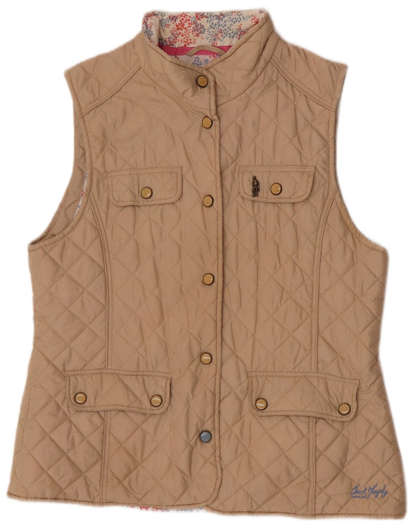 Jack Murphy Γυναικεία καπιτονέ Gilet UK 16 Large Beige Nylon