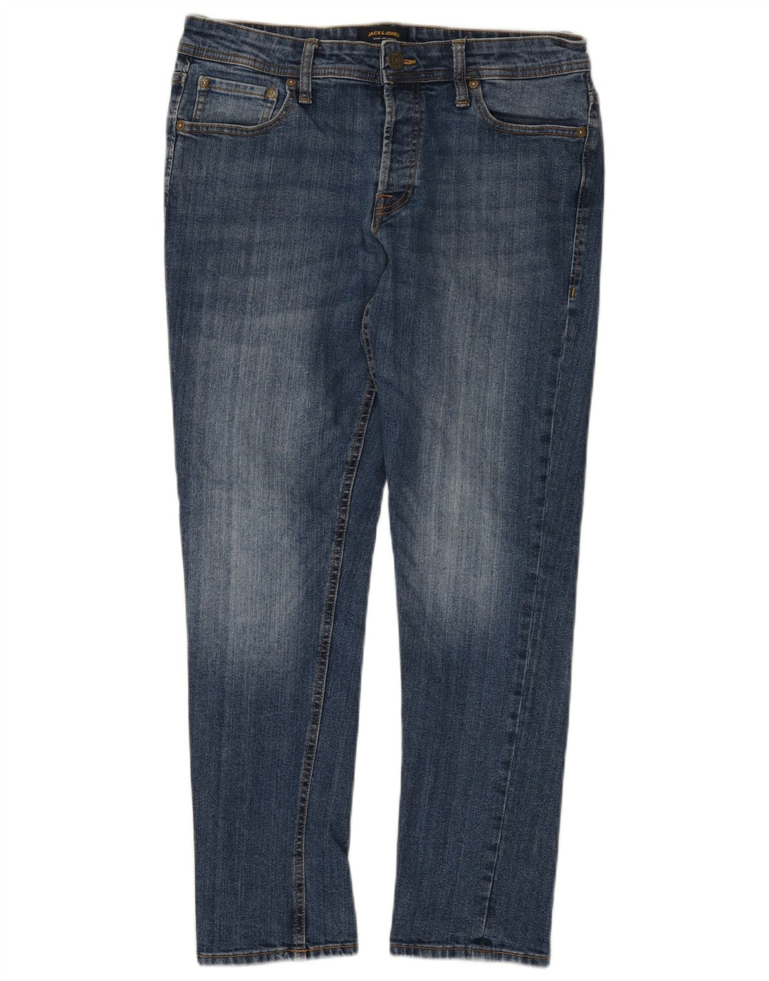 JACK & JONES Ανδρικό Slim Jeans W34 L30 Μπλε βαμβακερό