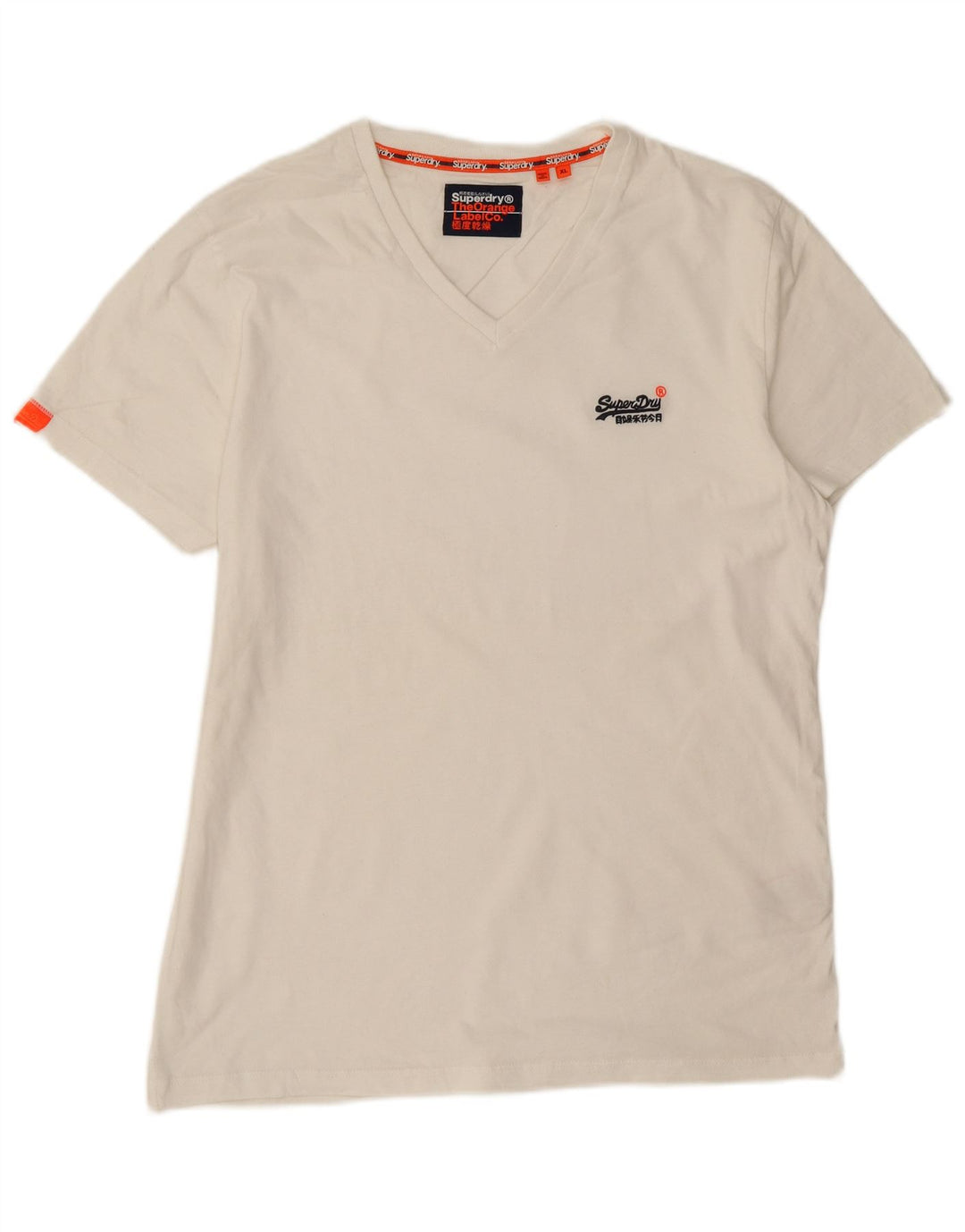 Superdry Ανδρικό T-Shirt Top XL Λευκό βαμβακερό