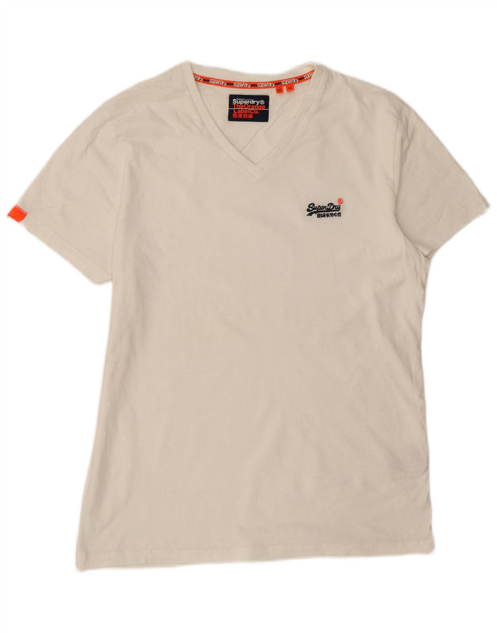 Superdry Ανδρικό T-Shirt Top XL Λευκό βαμβακερό