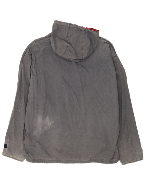 Think Pink Mens Hooded Windbreaker Jacket UK 48 4XL Grey Polyester