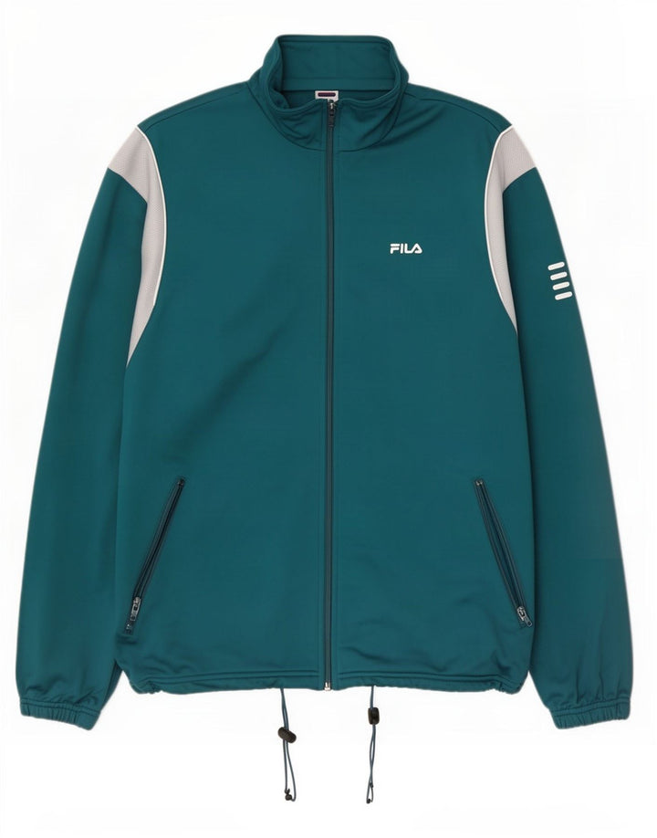 Ανδρική φόρμα Fila Top Jacket 2XL Turquoise Colourblock Polyester