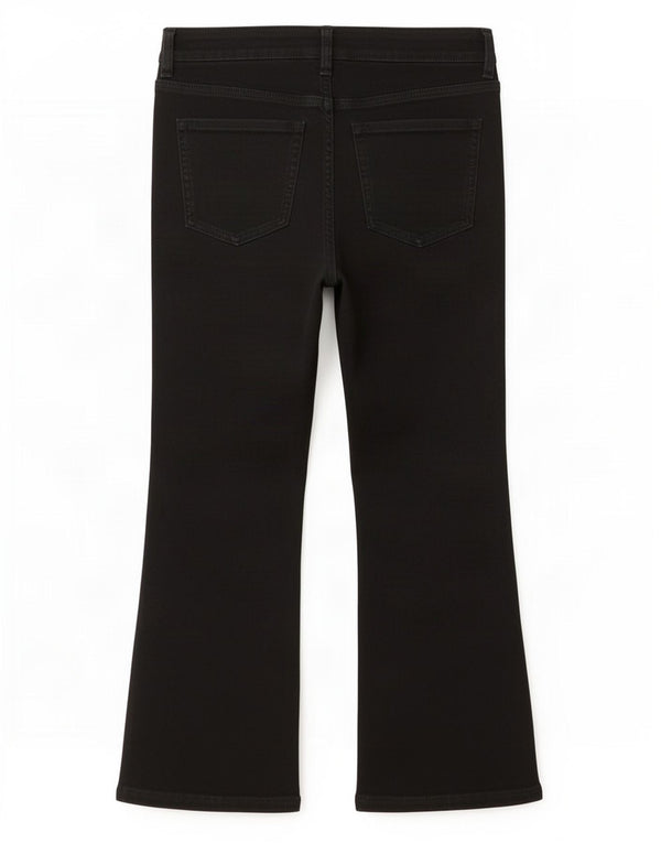 Marks & Spencer Womens The Eva Crop Bootcut Jeans UK 14 Large W32 L25 Black