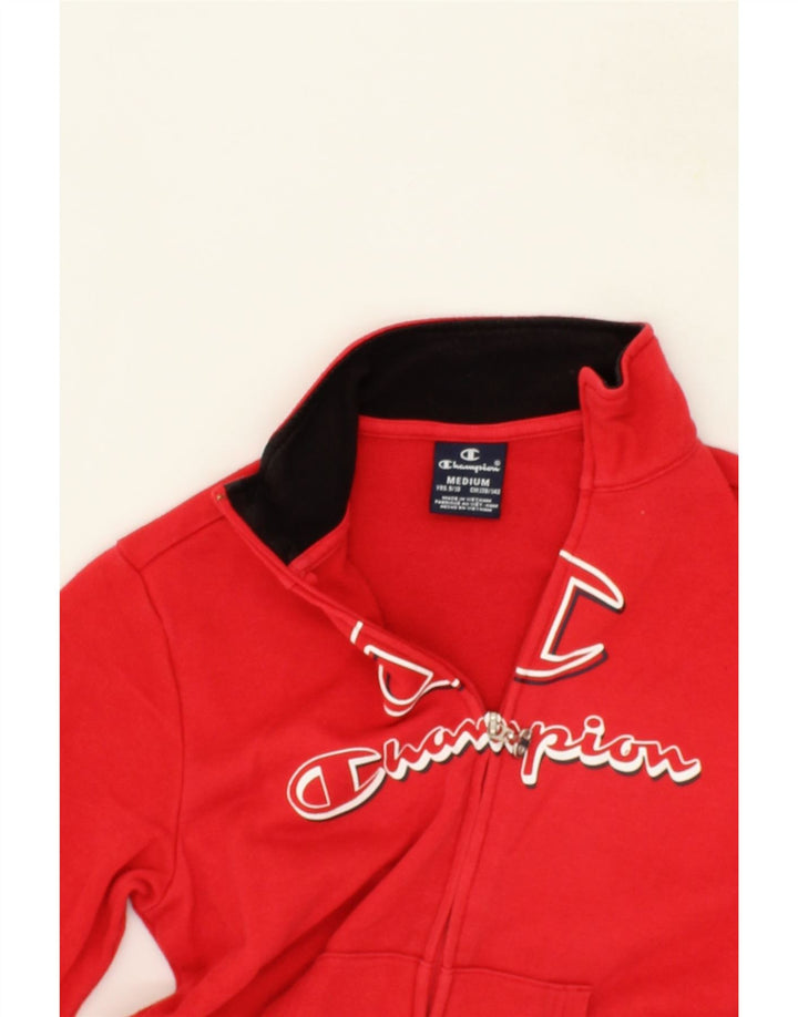 CHAMPION Boys Graphic Tracksuit Top Jacket 9-10 Years Medium  Red Cotton Vintage Champion and Second-Hand Champion from Messina Hembry 
