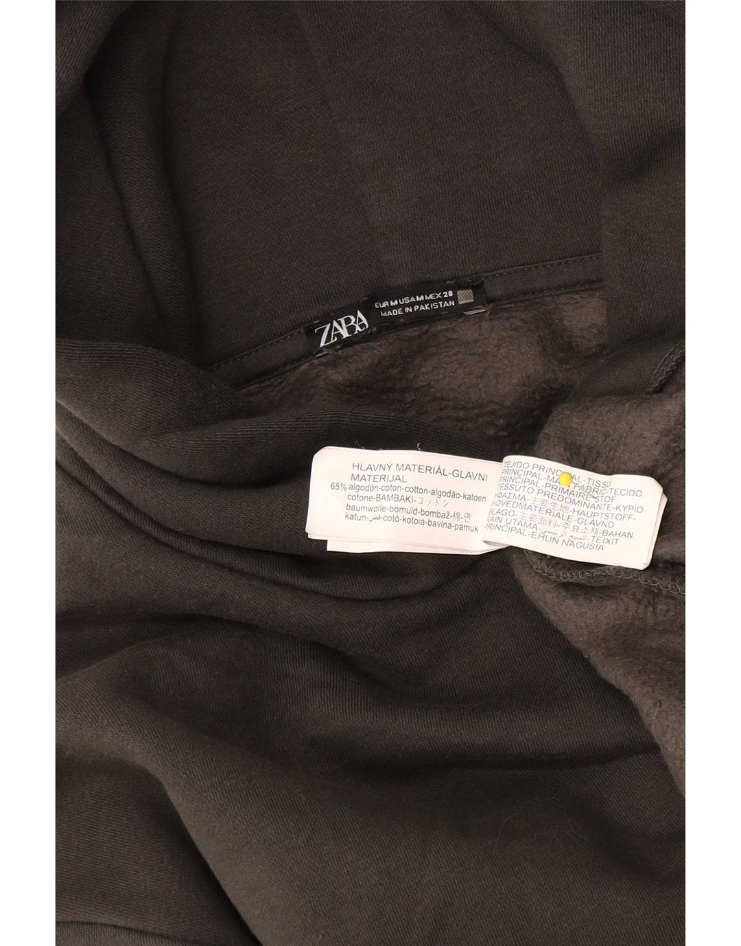 Zara Γυναικείο Hoodie Jumper UK 14 Medium Grey Cotton