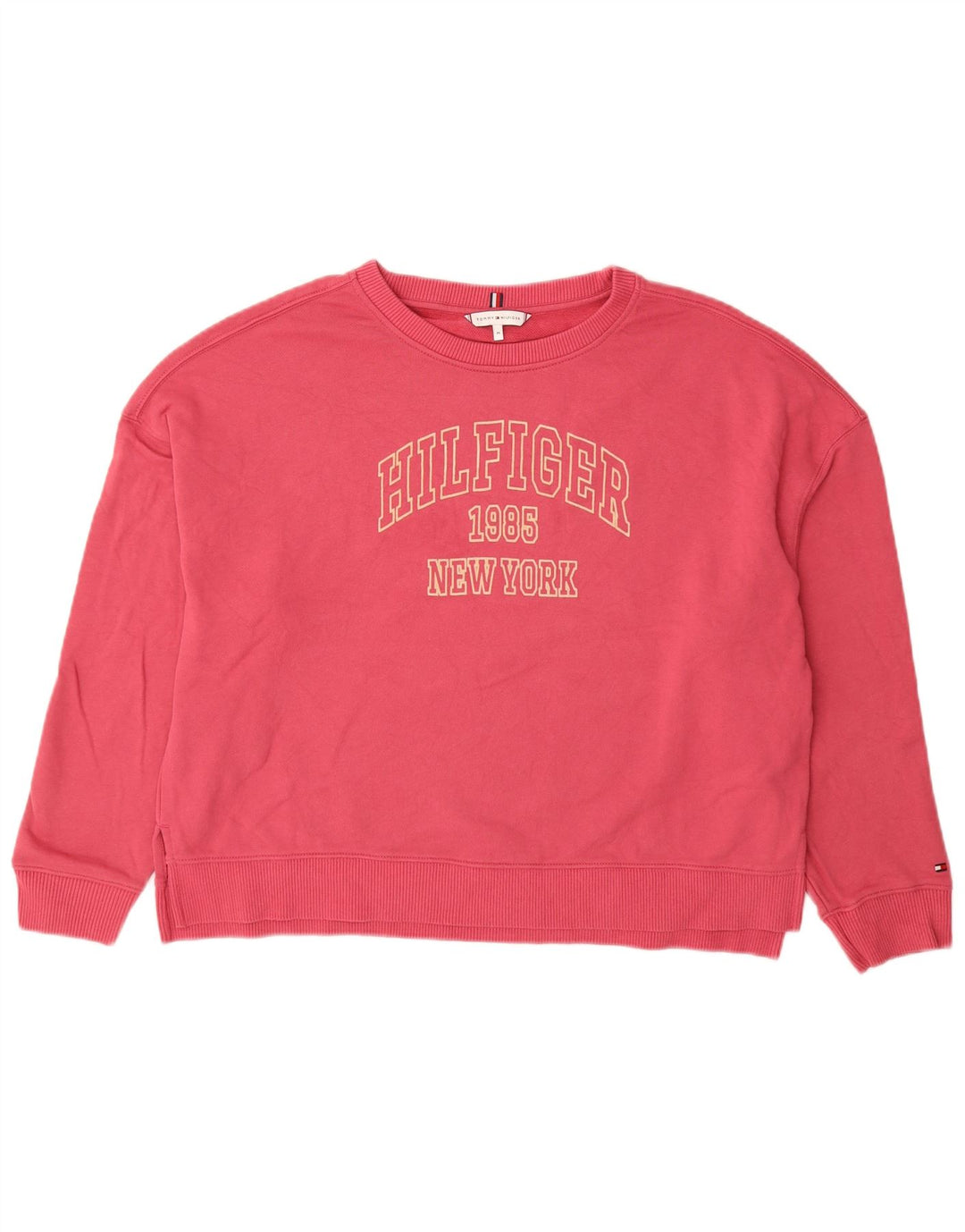 Γυναικείο γραφικό φούτερ TOMMY HILFIGER Jumper UK 14 Medium Pink