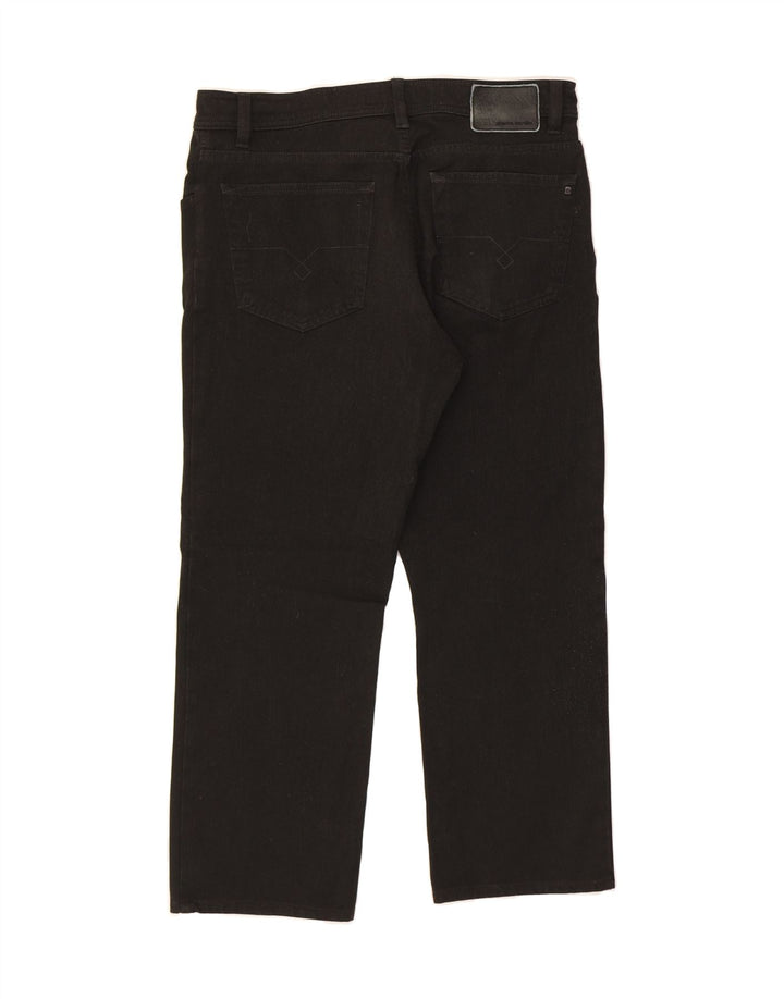 PIERRE CARDIN Mens Cropped Jeans W34 L25 Black Polyester Vintage Pierre Cardin and Second-Hand Pierre Cardin from Messina Hembry 