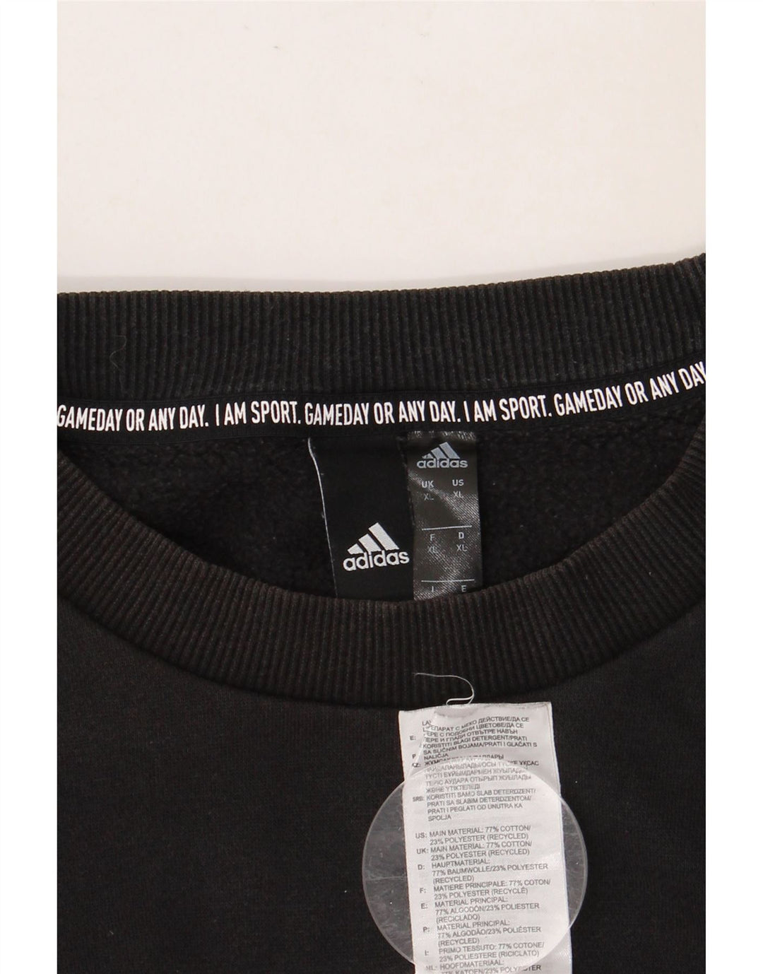 Ανδρικό γραφικό φούτερ ADIDAS Jumper XL Μαύρο βαμβακερό