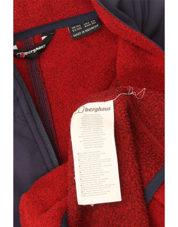 Berghaus Ανδρικό Fleece Jacket UK 44 2XL Red Colorblock Πολυεστέρας