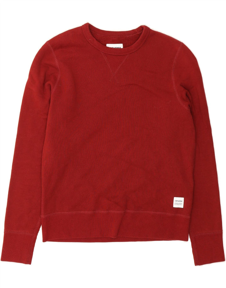 CONVERSE Mens Sweatshirt Jumper Medium Burgundy Cotton Vintage Converse and Second-Hand Converse from Messina Hembry 